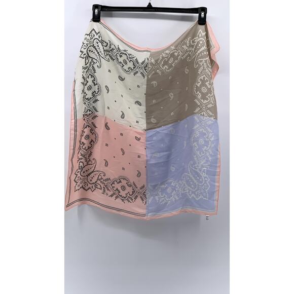 SPARKING FOR LOVE Women's Pink-Tan-White Paisley Printed Scarf - Picture 2 of 7